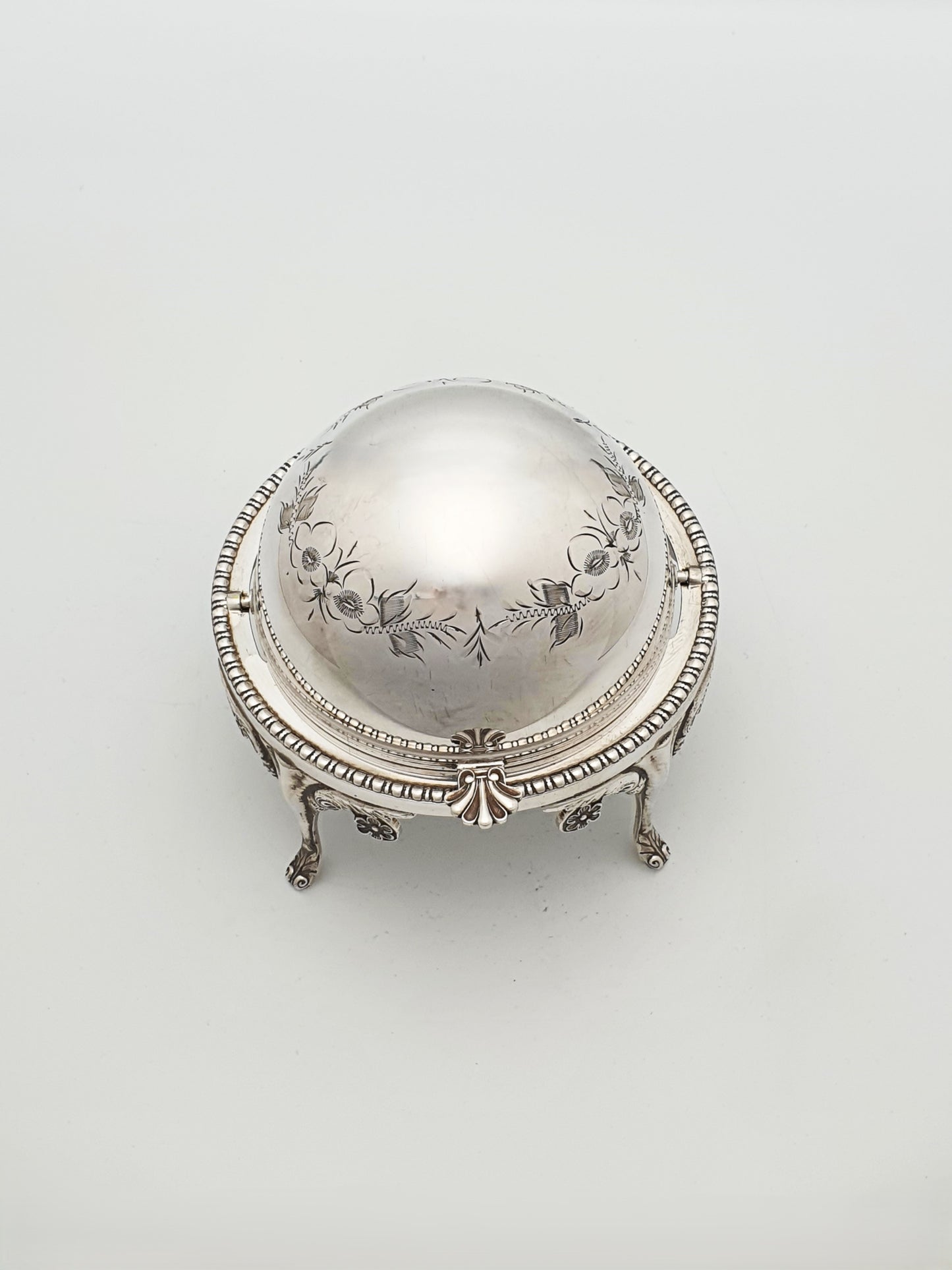 Nice Vintage Domed Caviar/Butter Dish with Glass Insert – circa 1960