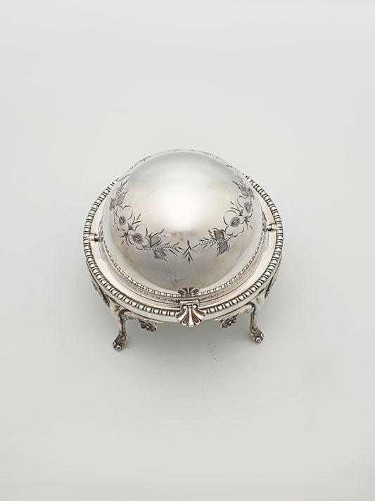 Nice Vintage Domed Caviar/Butter Dish with Glass Insert – circa 1960