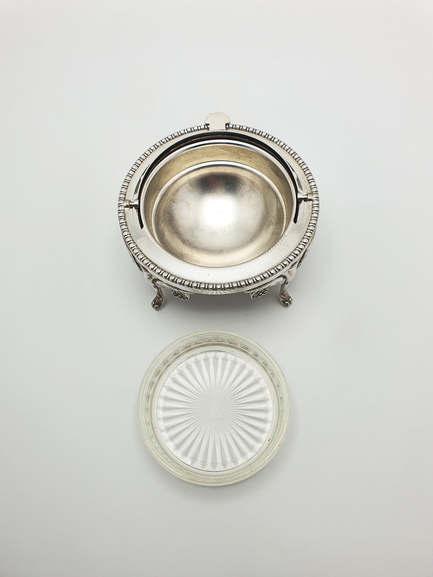 Nice Vintage Domed Caviar/Butter Dish with Glass Insert – circa 1960