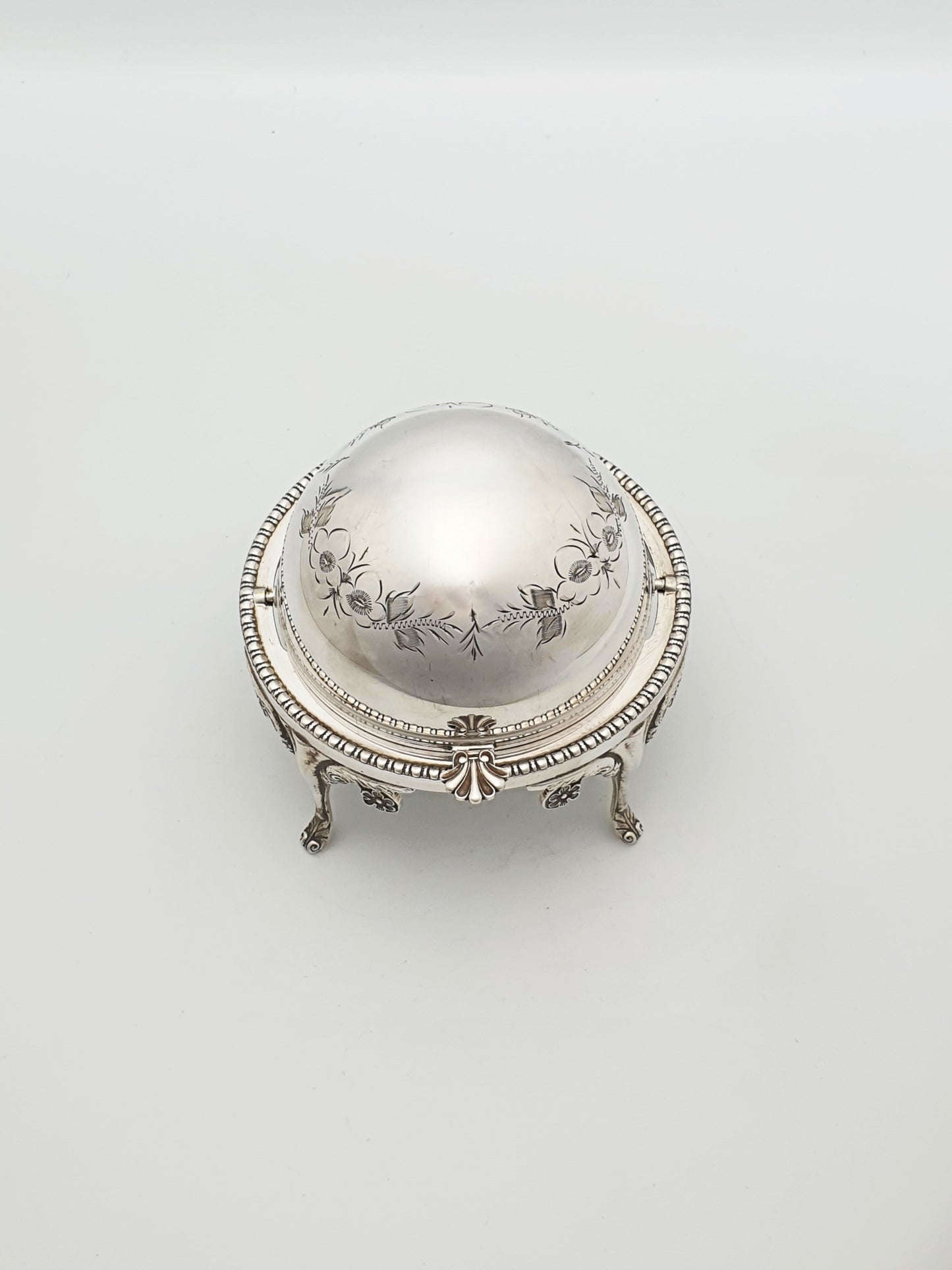 Nice Vintage Domed Caviar/Butter Dish with Glass Insert – circa 1960