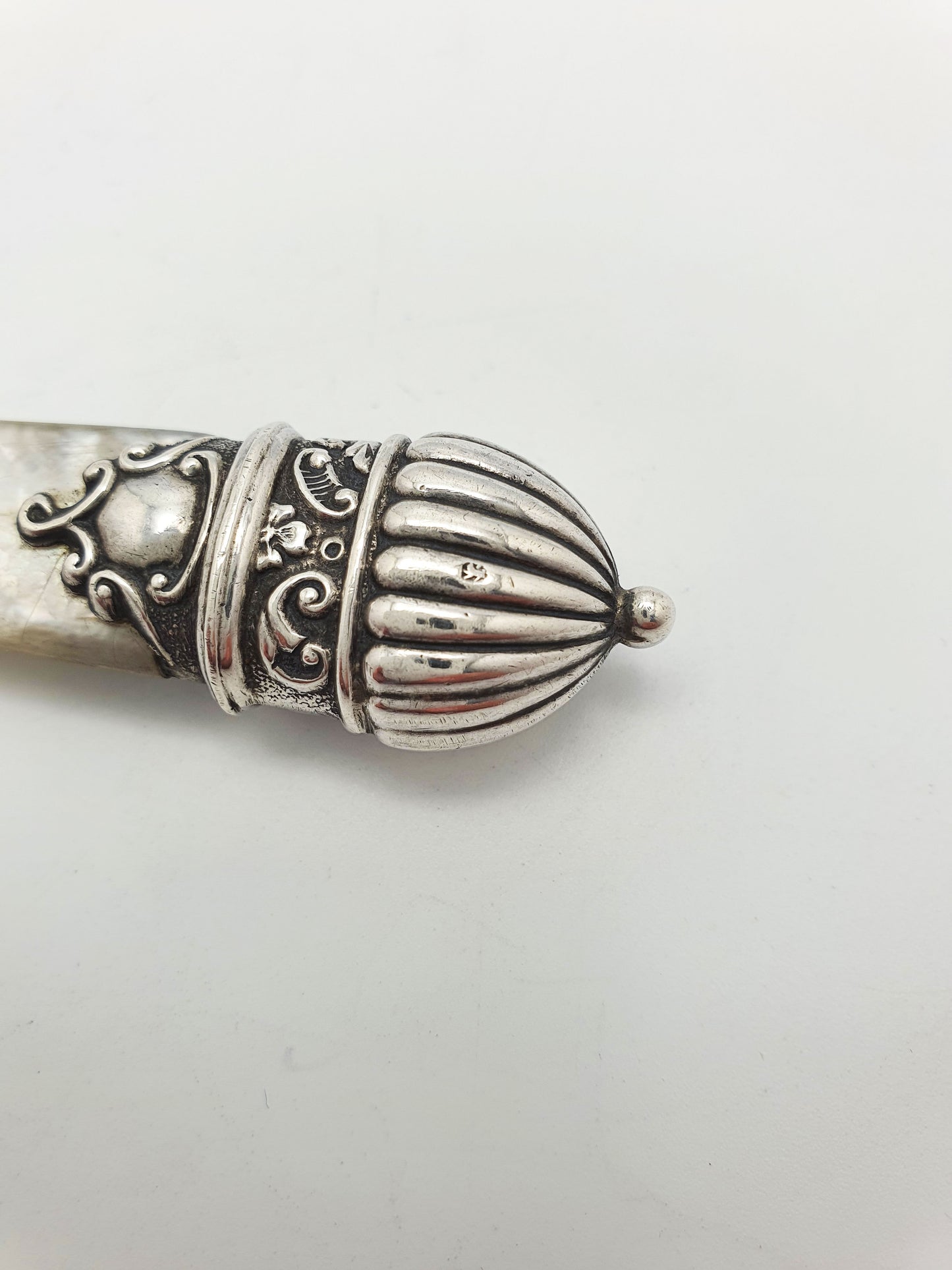 Lovely Antique Victorian Silver & Mother-of-Pearl Serving Fork – 1894