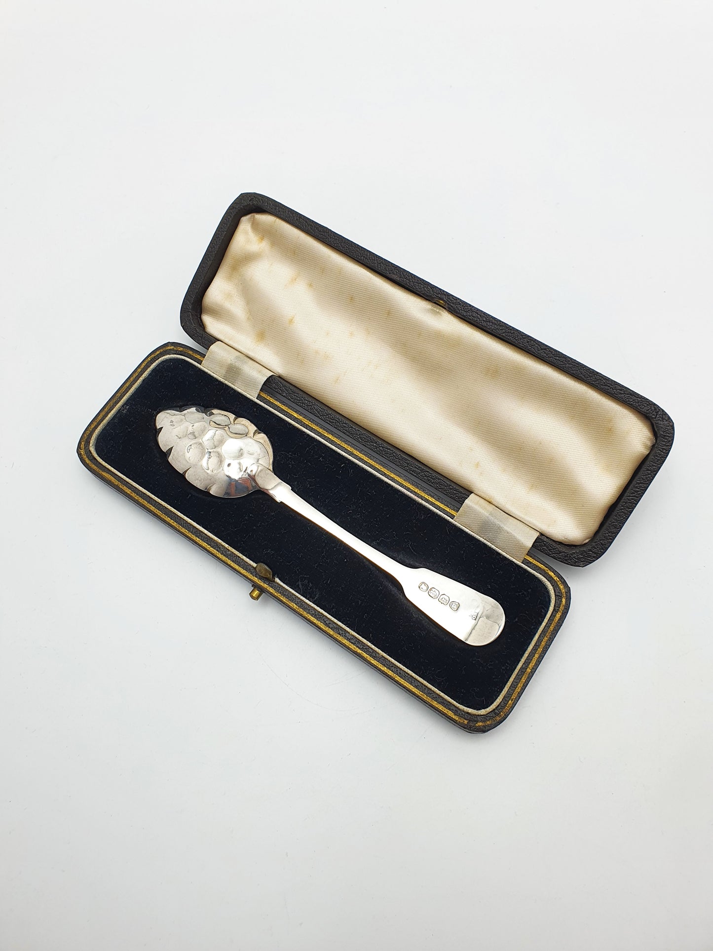 Lovely Antique Georgian Sterling Silver Preserve Spoon with Orange Motif - 1821