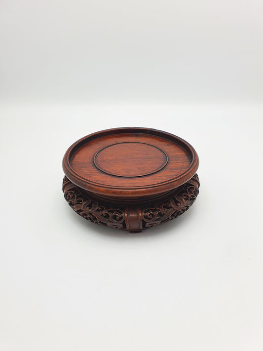 Lovely Antique Chinese Carved Hardwood Display Stand – circa 1900