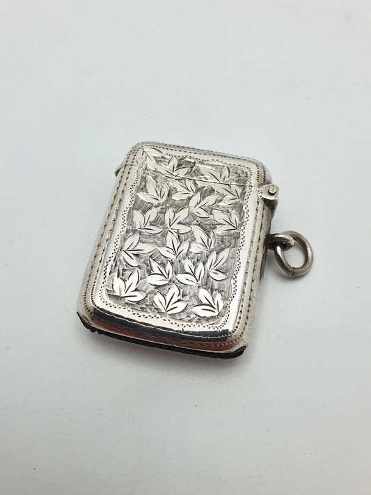 Lovely Antique Sterling Silver Vesta Case - 1910