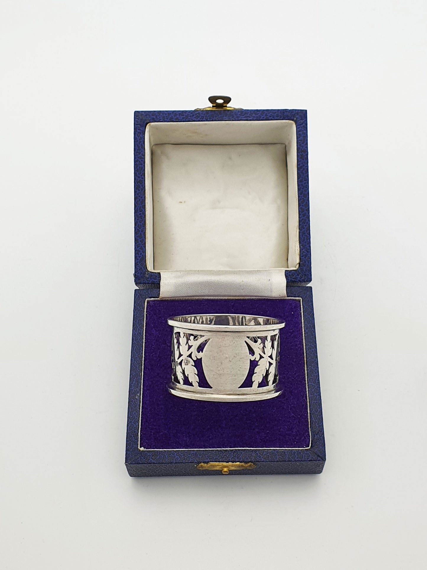 Nice Antique Edwardian Sterling Silver Napkin Ring - 1902