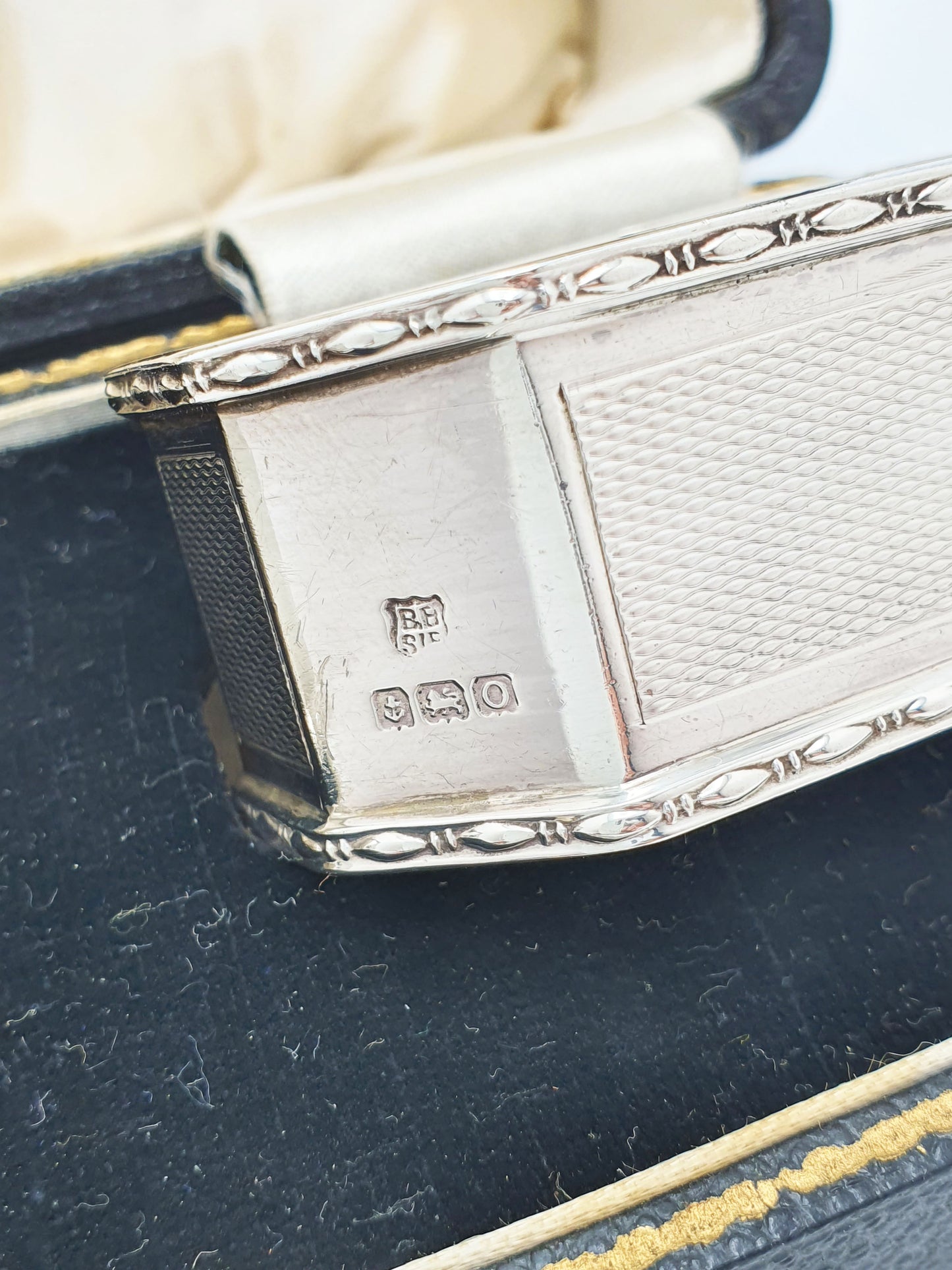 Unusual Pair of Art Deco Sterling Silver Napkin Rings - 1938