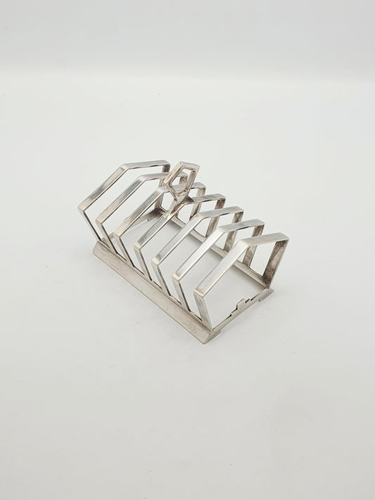 Striking Art Deco Silver-Plated Toast Rack by Mappin & Webb – circa 1930