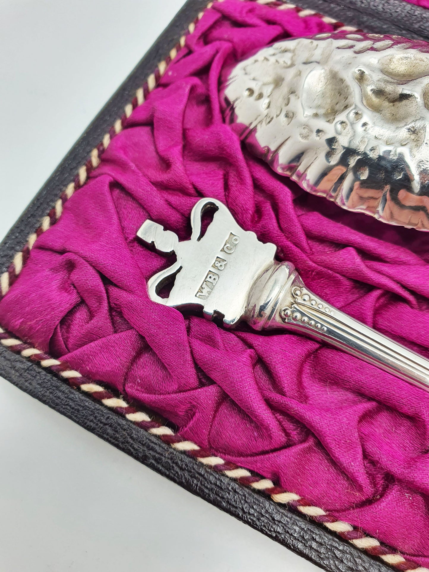 Lovely Pair of Antique Victorian Silver-Plate Diamond Jubilee Berry Spoons - 1897