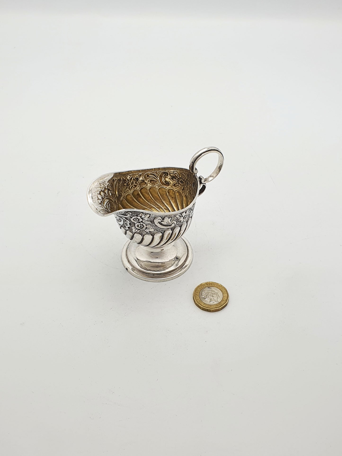 Lovely Small Antique Sterling Silver Cream Jug - 1891