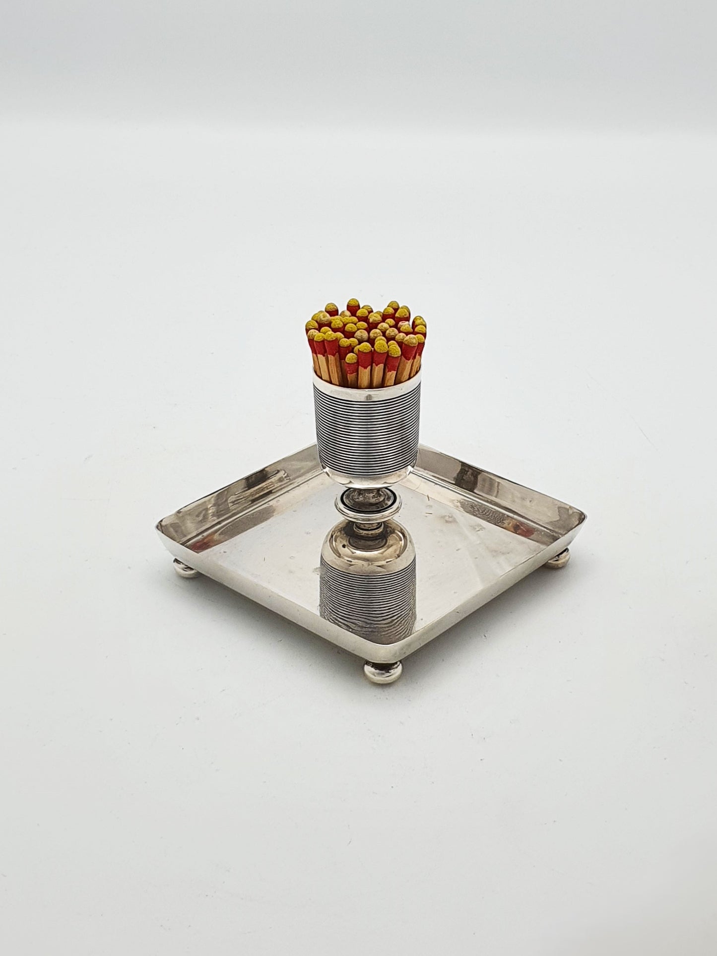 Nice Antique Sterling Silver Match Striker - 1896