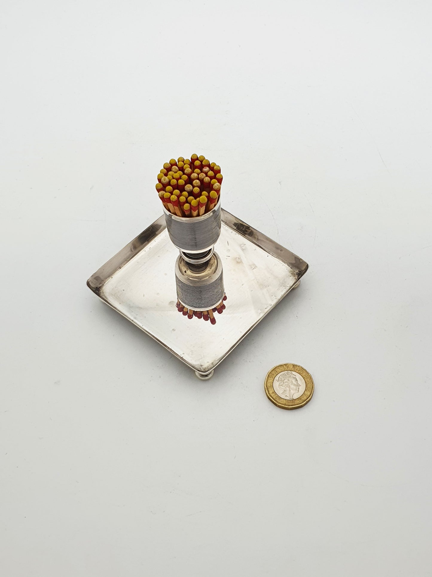 Nice Antique Sterling Silver Match Striker - 1896