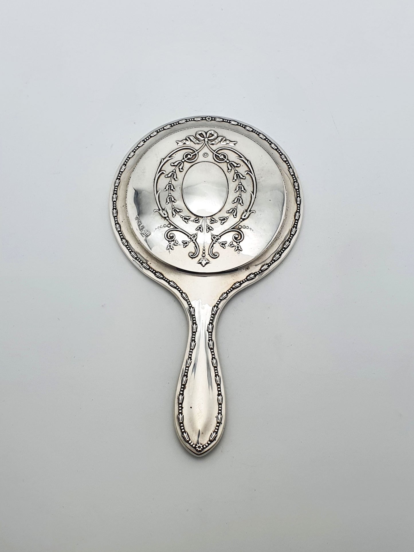 Lovely Antique Sterling Silver Hand Mirror - 1912