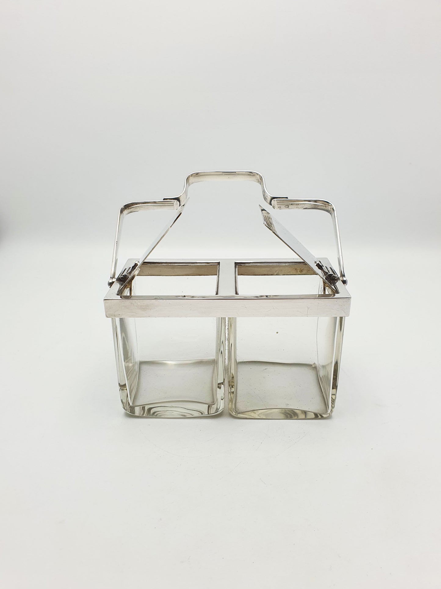 Rare Antique Silver-Plated Double Preserve Jar with Self Opening Lid Mechanism – circa 1920