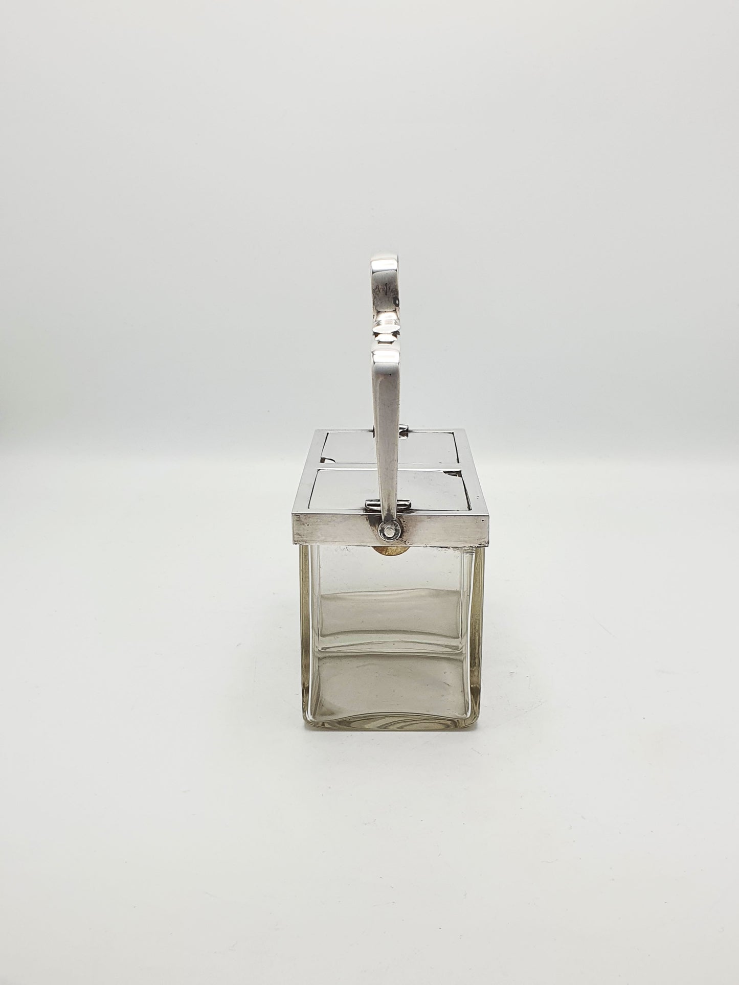 Rare Antique Silver-Plated Double Preserve Jar with Self Opening Lid Mechanism – circa 1920