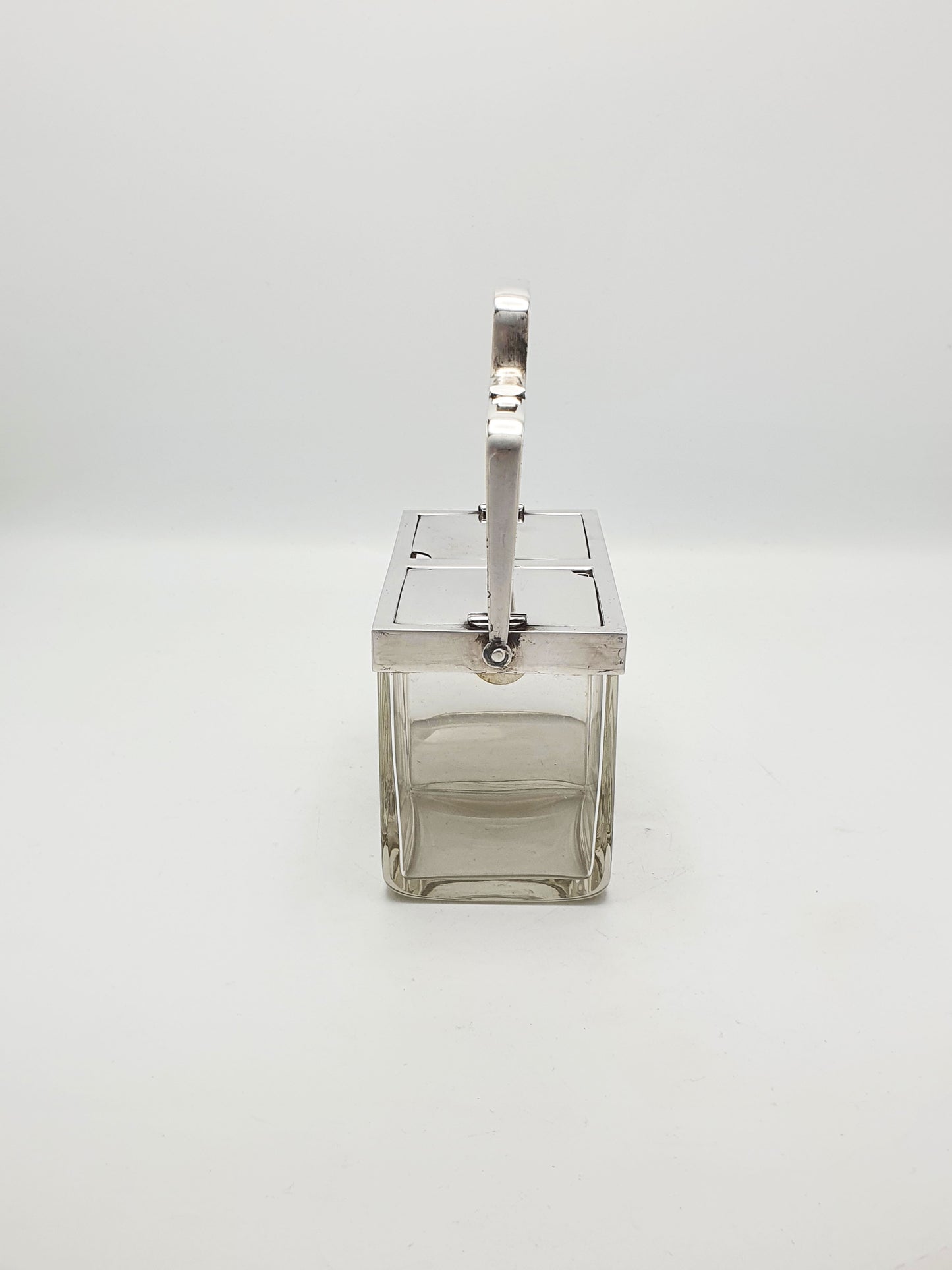 Rare Antique Silver-Plated Double Preserve Jar with Self Opening Lid Mechanism – circa 1920