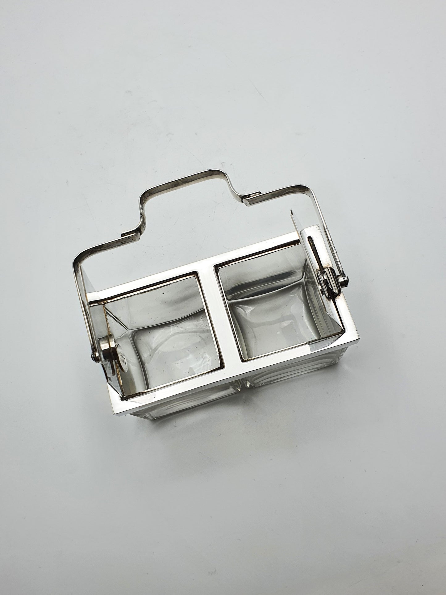 Rare Antique Silver-Plated Double Preserve Jar with Self Opening Lid Mechanism – circa 1920