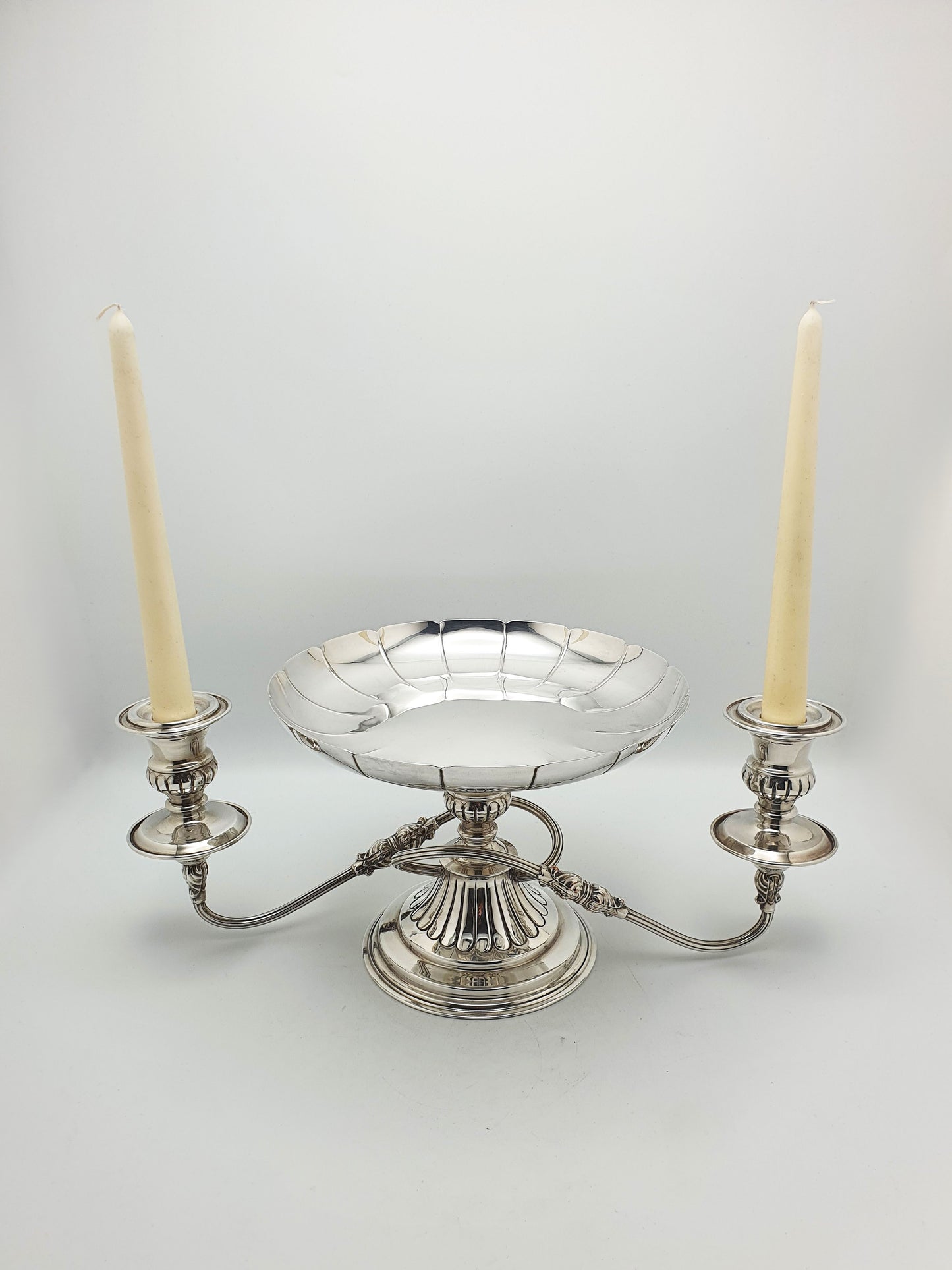 Lovely Elkington & Co Silver-Plated Centrepiece with Dual Candle Holders – circa 1920