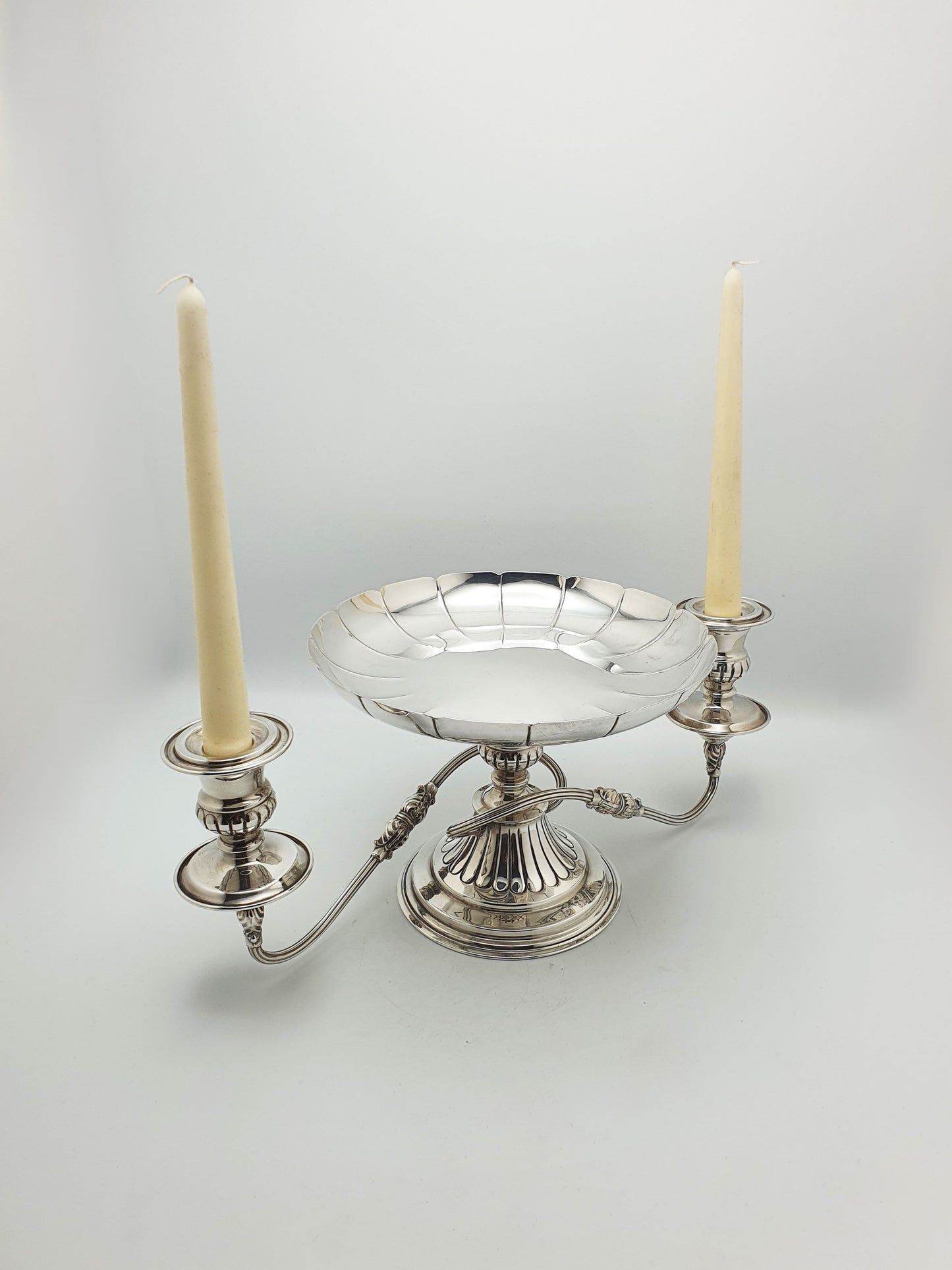Lovely Elkington & Co Silver-Plated Centrepiece with Dual Candle Holders – circa 1920