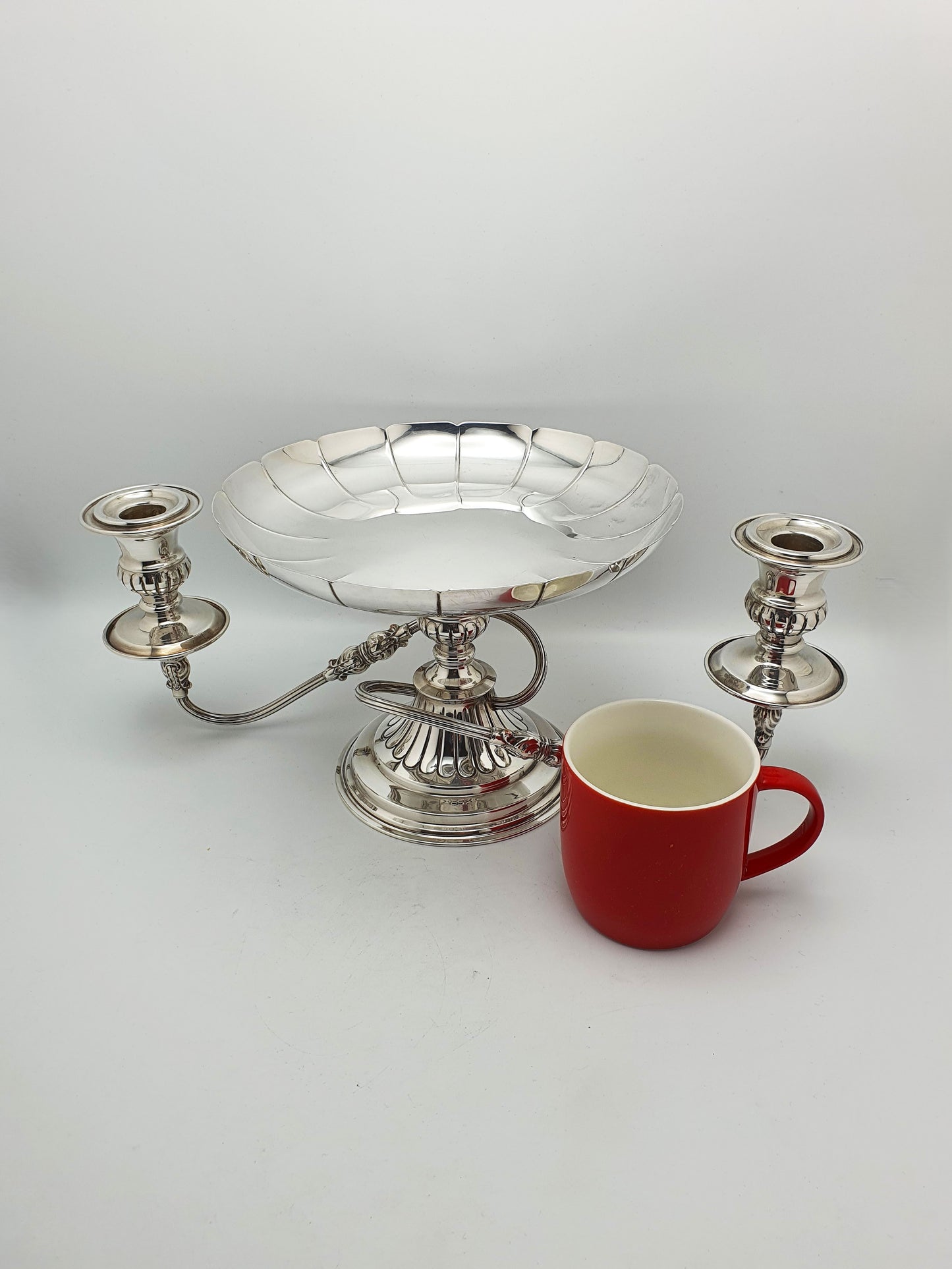 Lovely Elkington & Co Silver-Plated Centrepiece with Dual Candle Holders – circa 1920