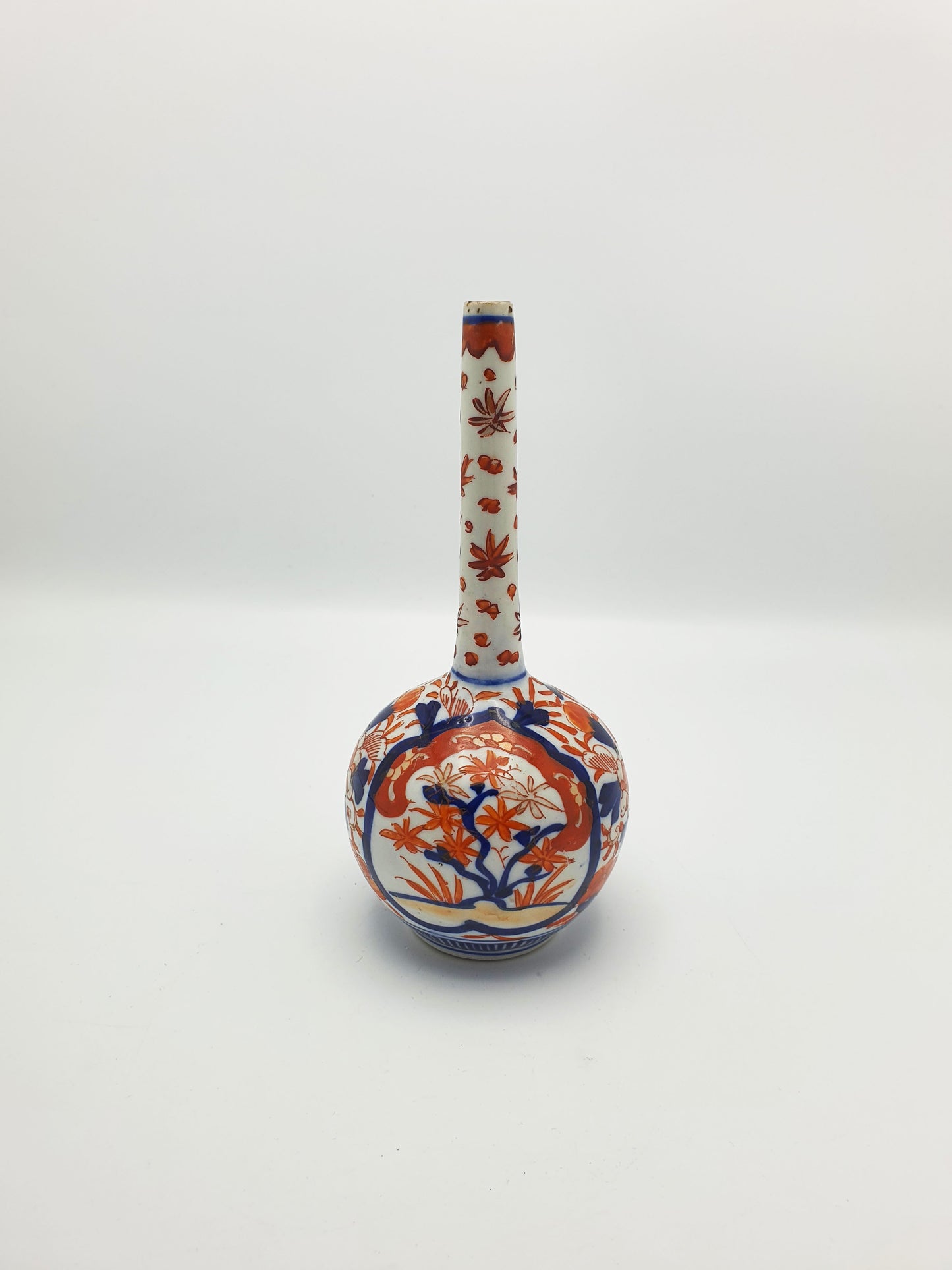 Nice Small Antique Japanese Imari Long-Neck Vase – circa 1900