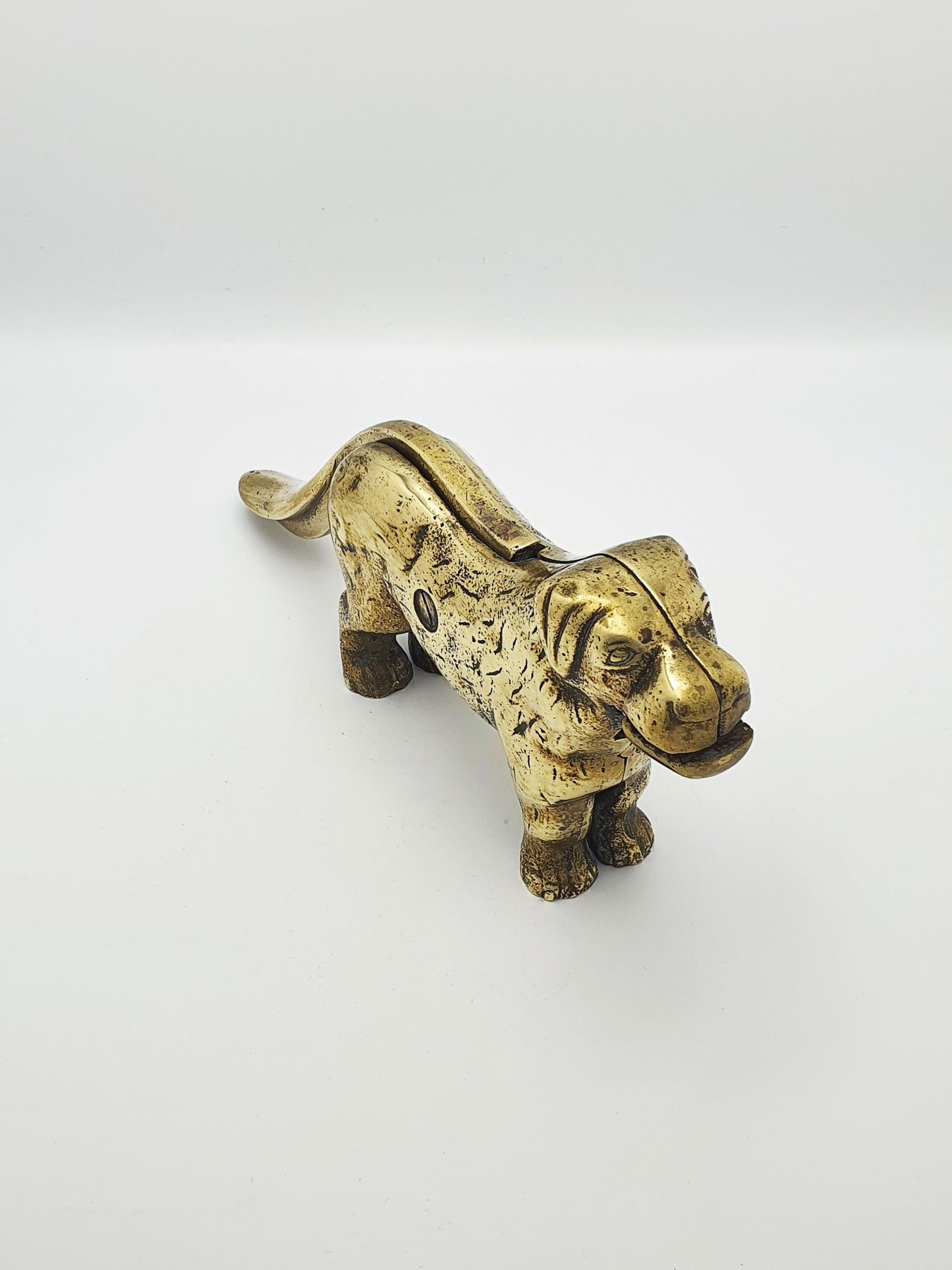 Charming Large Antique Brass Dog Nutcracker – circa 1890