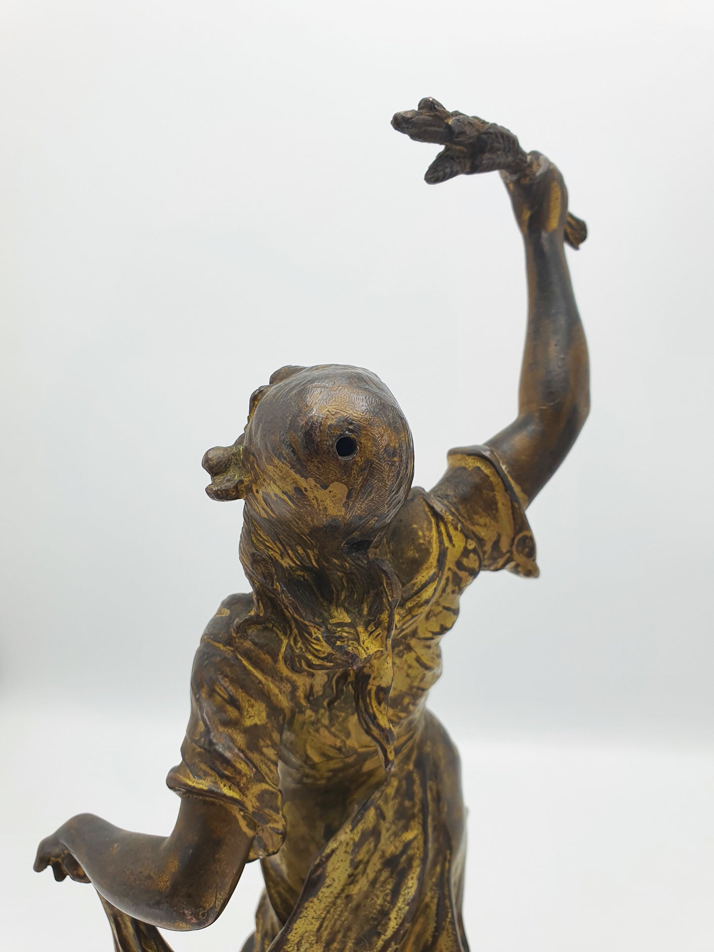 Lovely Pair of Antique French Bronze Harvest Dancers Figurines - circa 1900