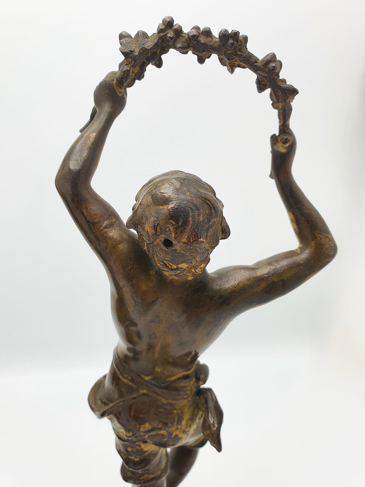 Lovely Pair of Antique French Bronze Harvest Dancers Figurines - circa 1900