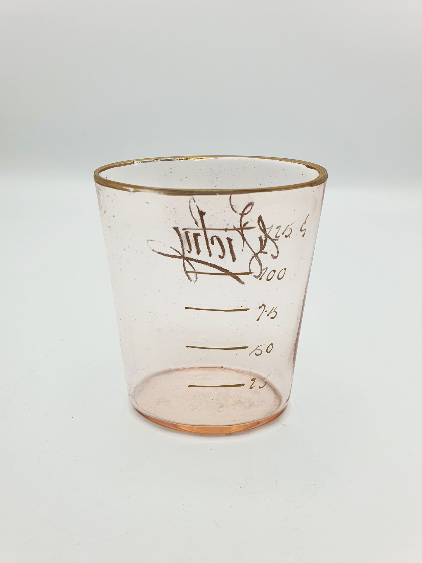 Rare Antique French Vichy Glass with Original Woven Straw & Leather Case – circa 1900