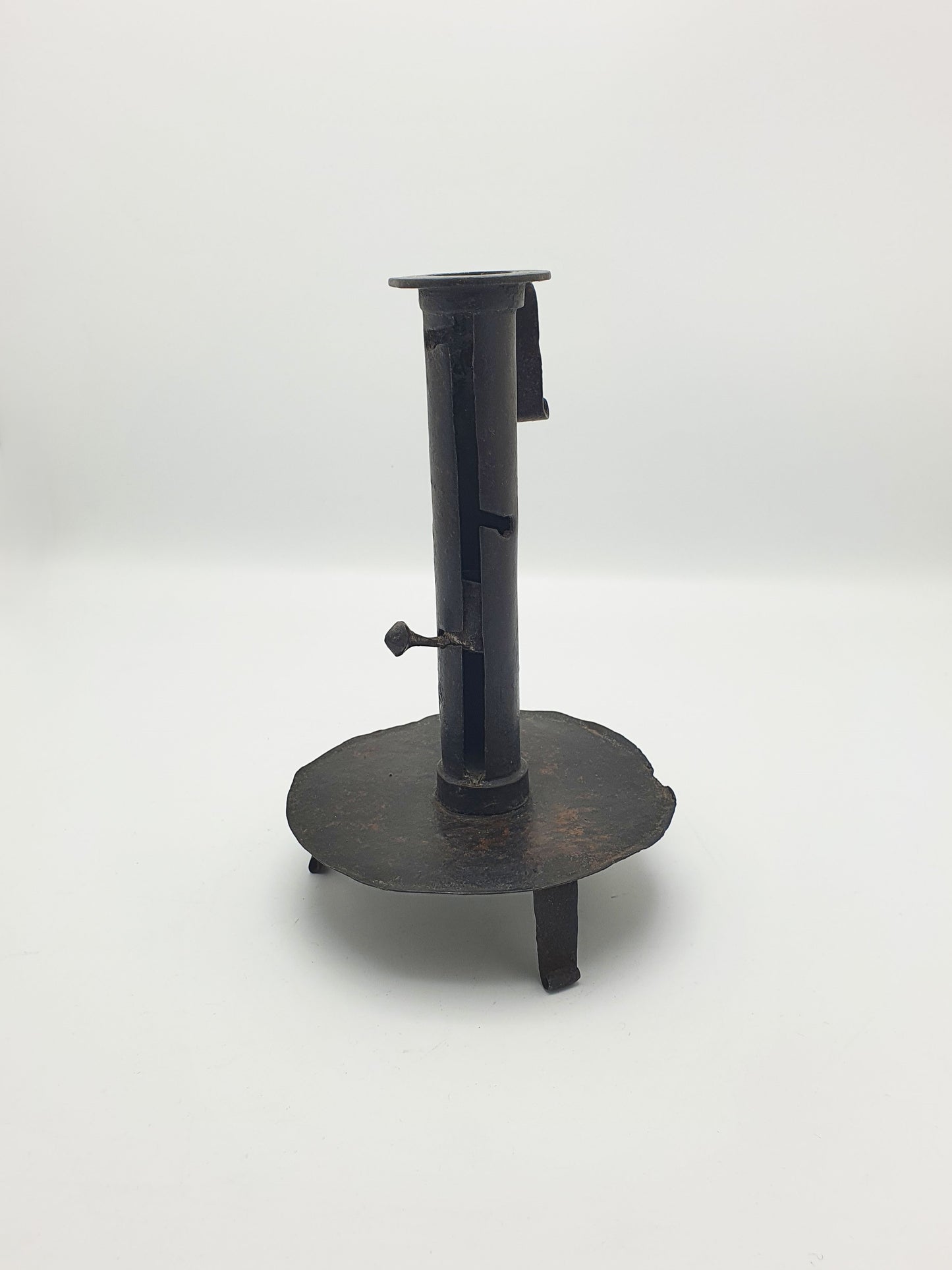 Fabulous Continental Wrought Iron “Courting” Candlestick – circa 1700