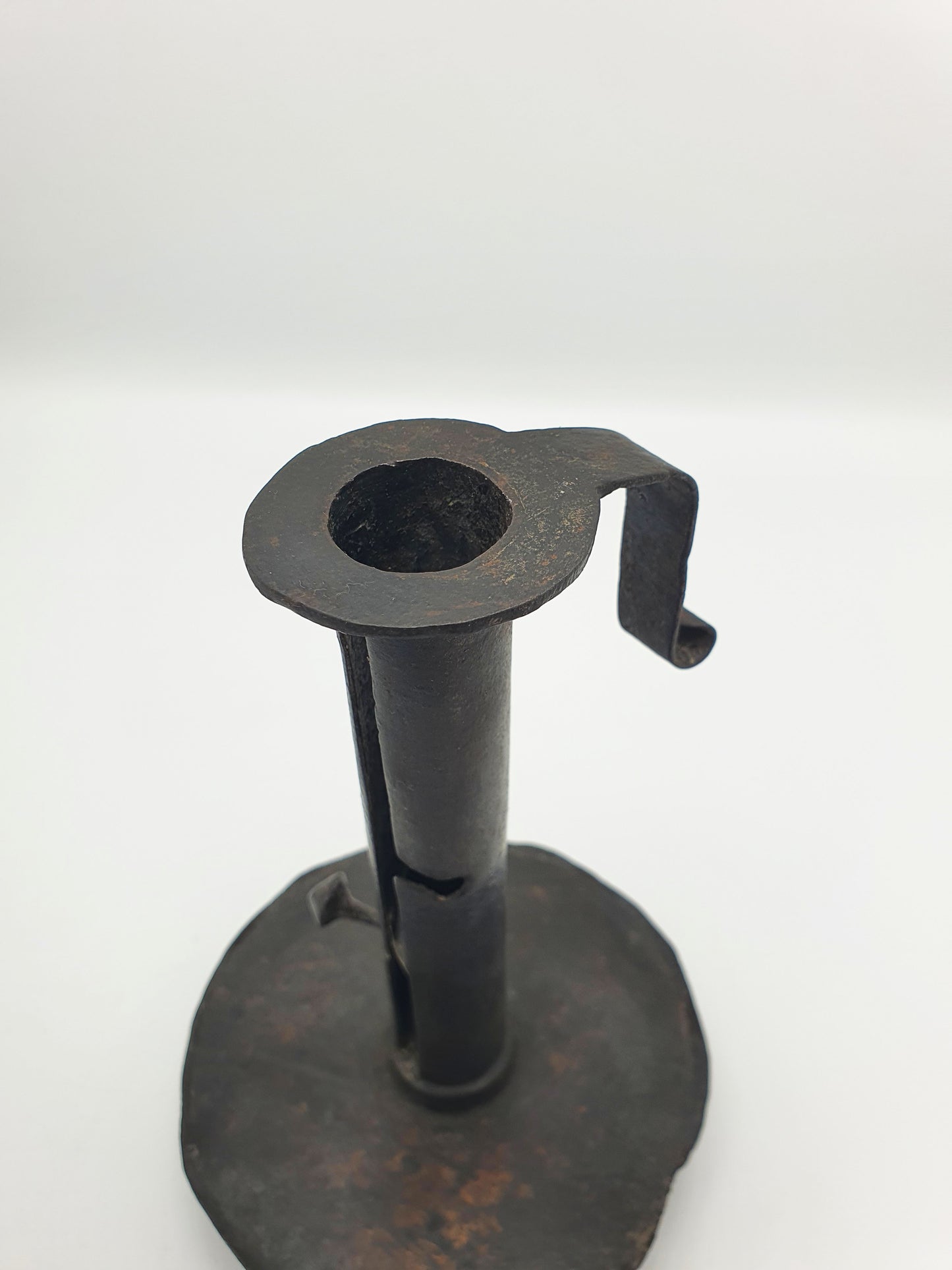 Fabulous Continental Wrought Iron “Courting” Candlestick – circa 1700