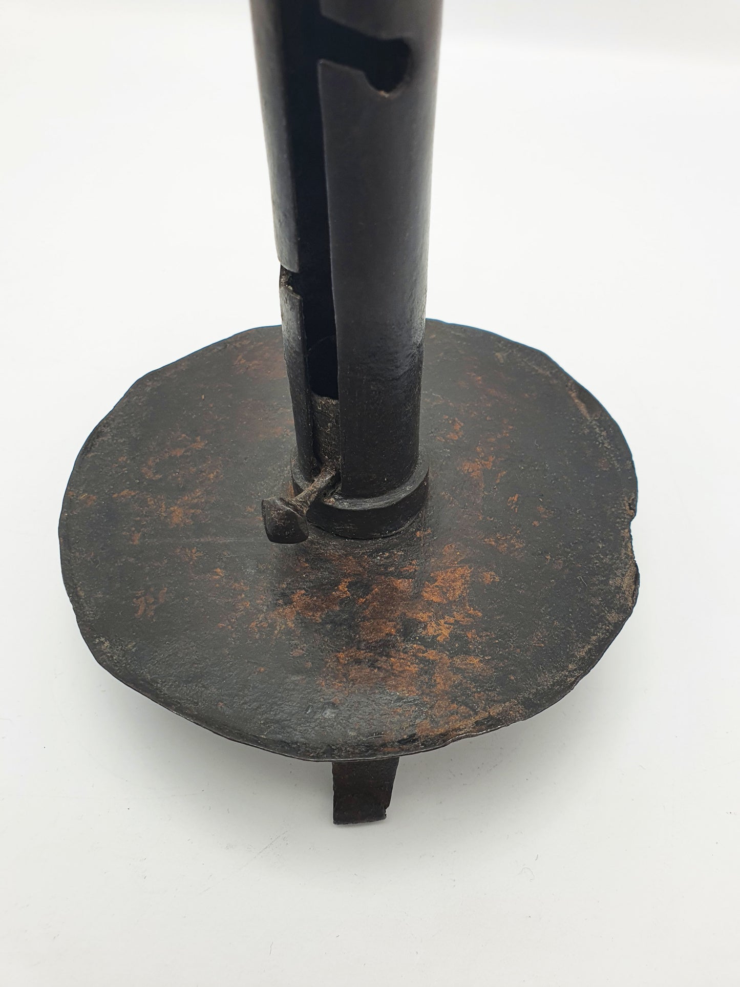 Fabulous Continental Wrought Iron “Courting” Candlestick – circa 1700