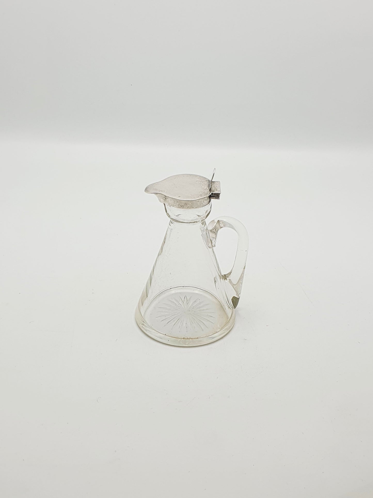 Lovely Edwardian Cut Glass & Sterling Silver Whisky Noggin - 1908