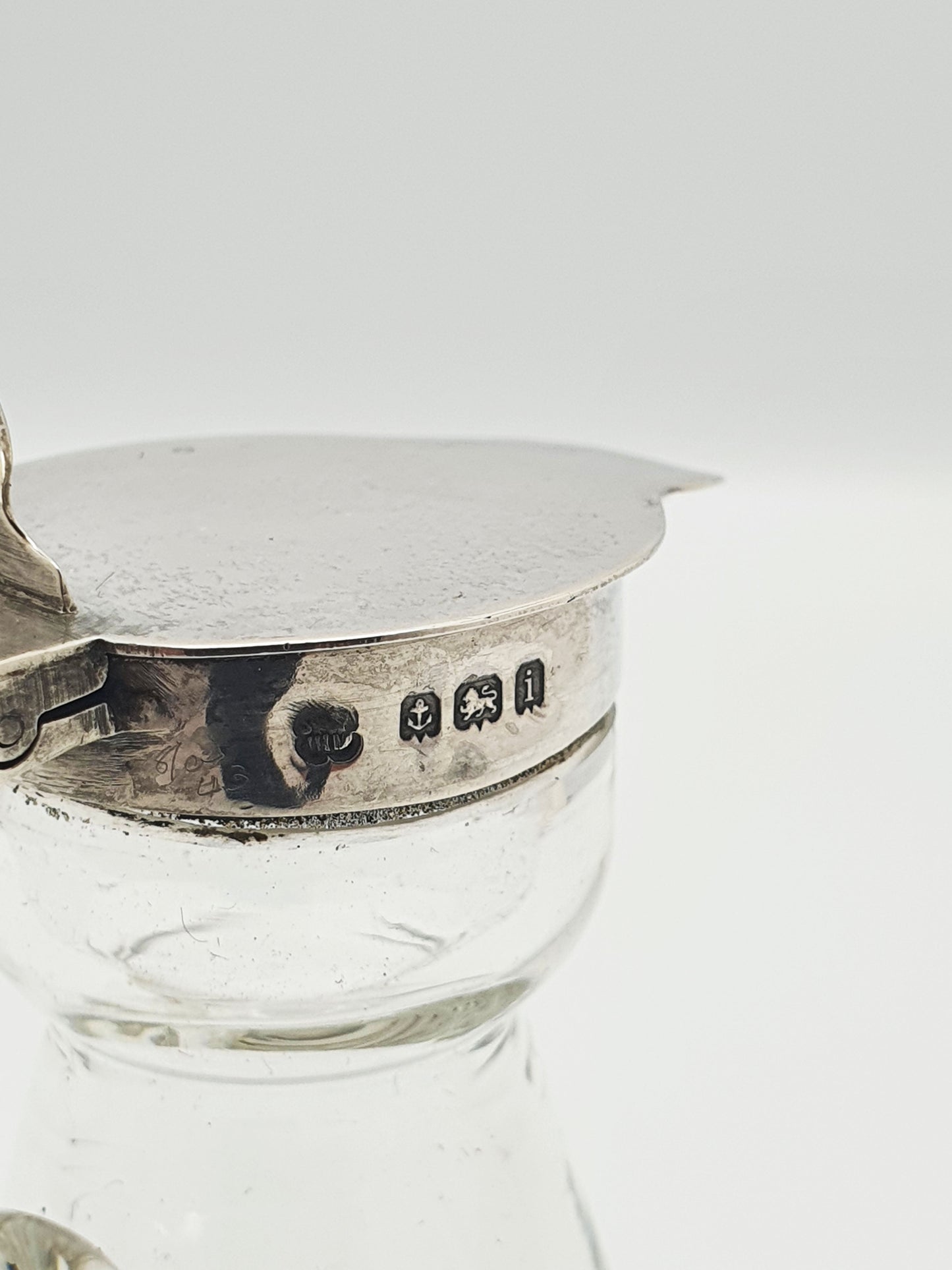 Lovely Edwardian Cut Glass & Sterling Silver Whisky Noggin - 1908