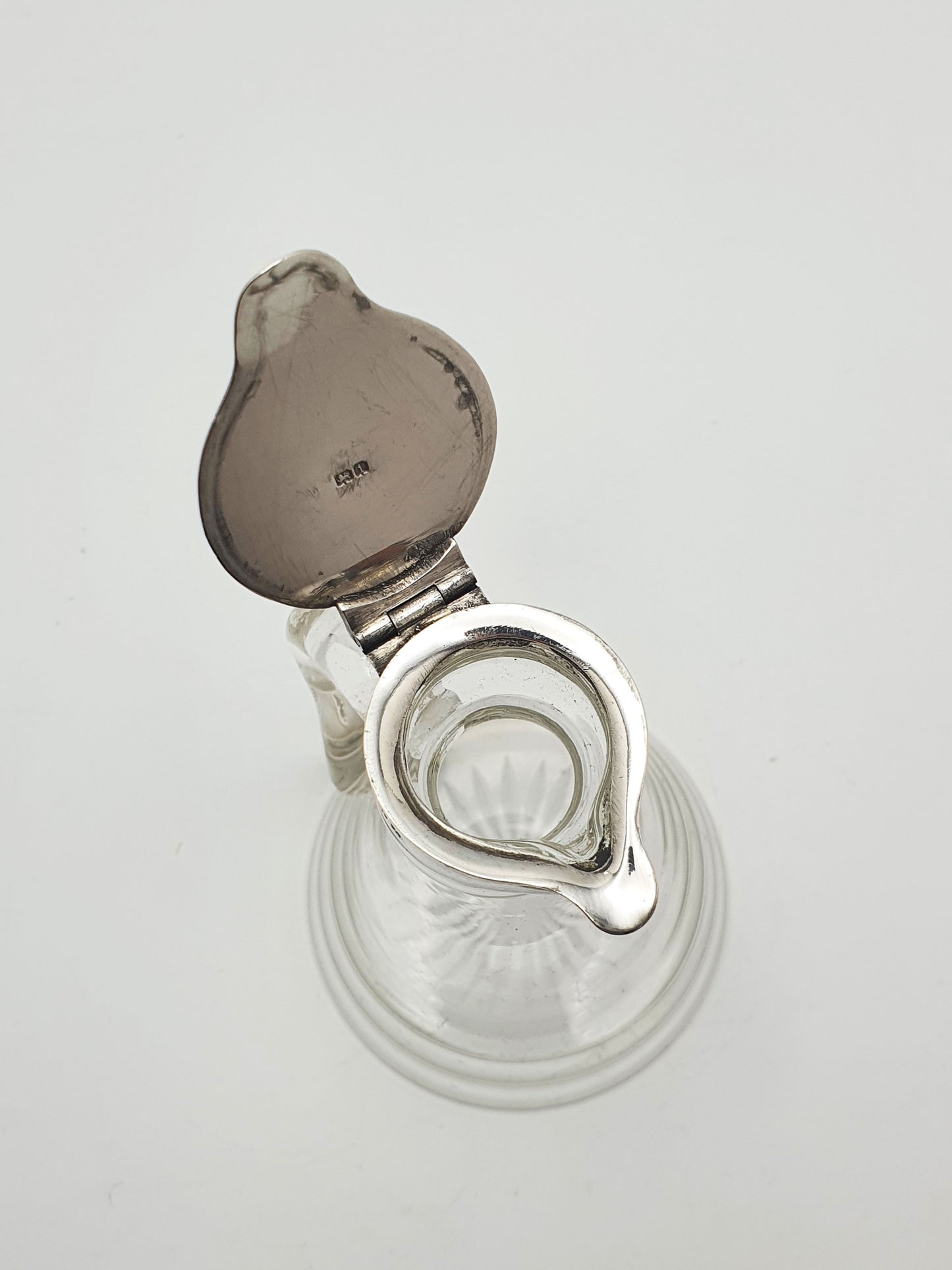 Lovely Edwardian Cut Glass & Sterling Silver Whisky Noggin - 1908