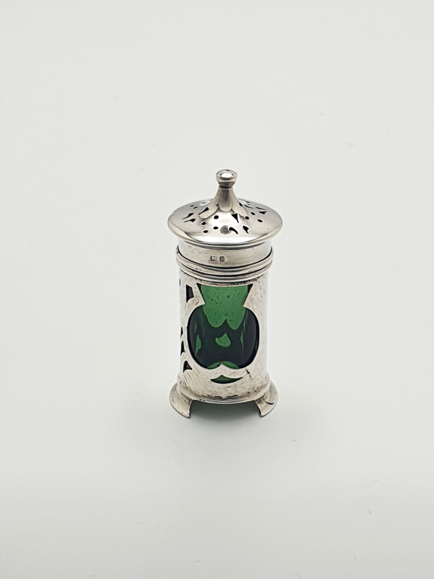 Nice Edwardian Arts and Crafts Silver Pepper Pot - 1906