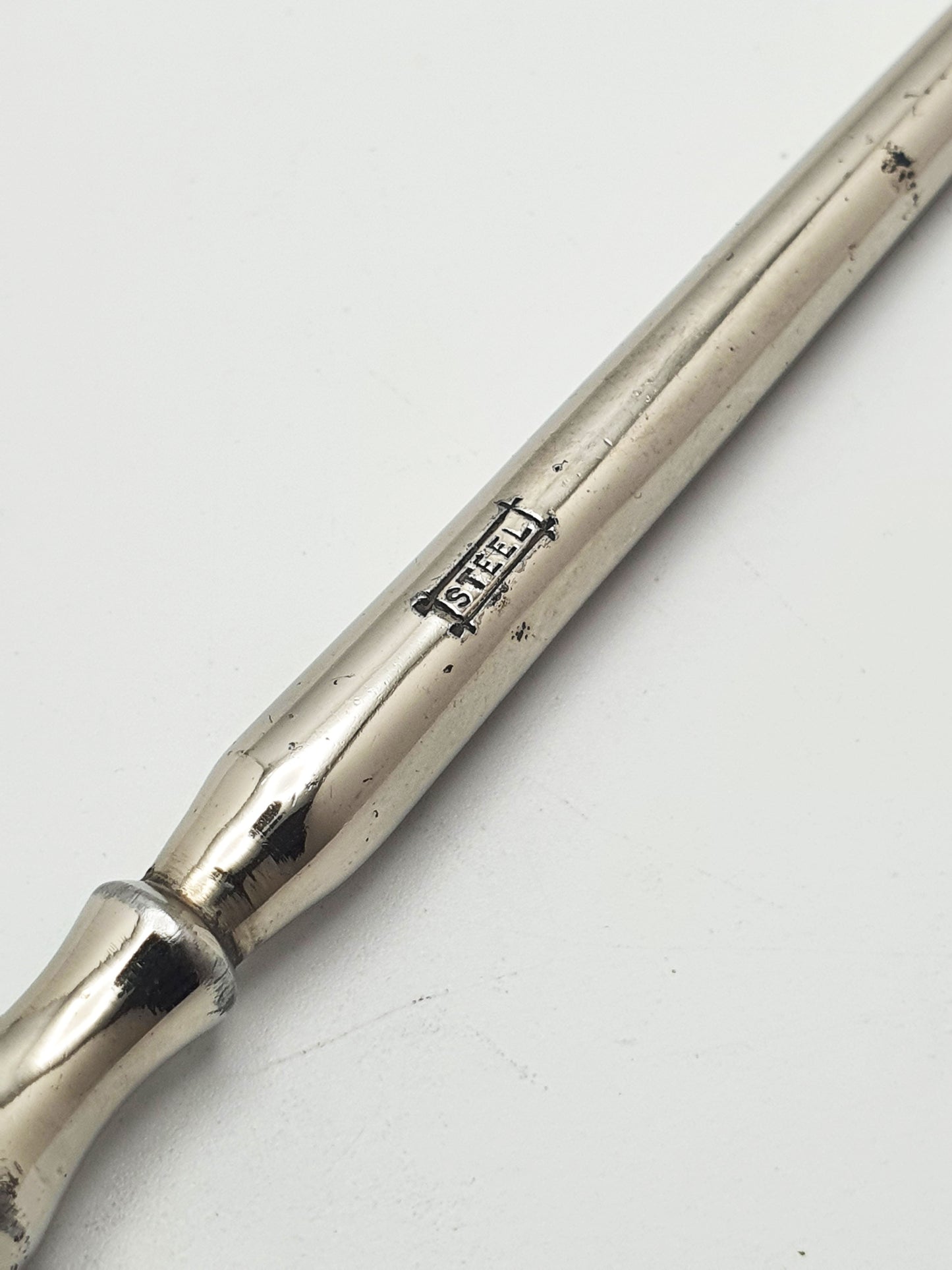 Lovely Antique Edwardian Sterling Silver Button Hook with Cherub Motif - 1905