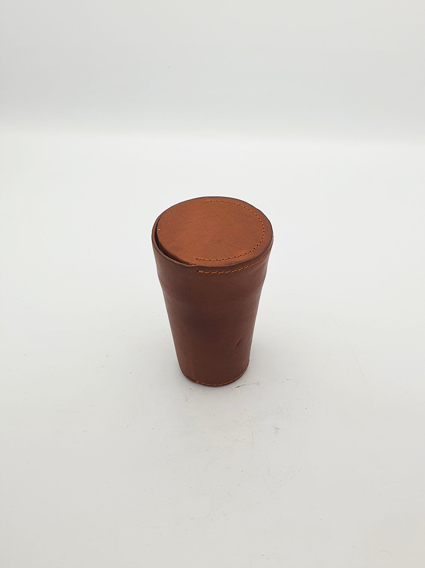 Excellent Vintage Set of Four Silver-Plated Travel Tumblers in Leather Case – circa 1930