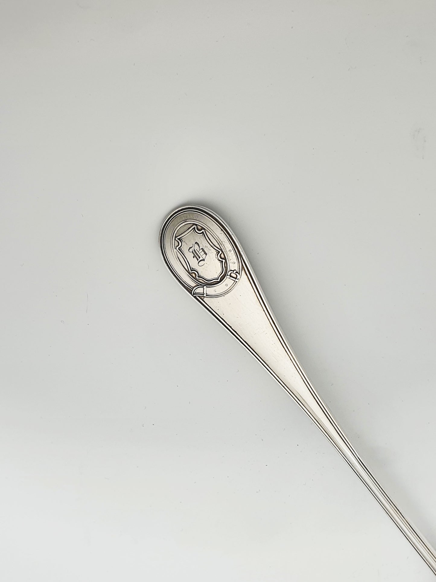 Large Antique Silver-Plated Basting Spoon – 1859