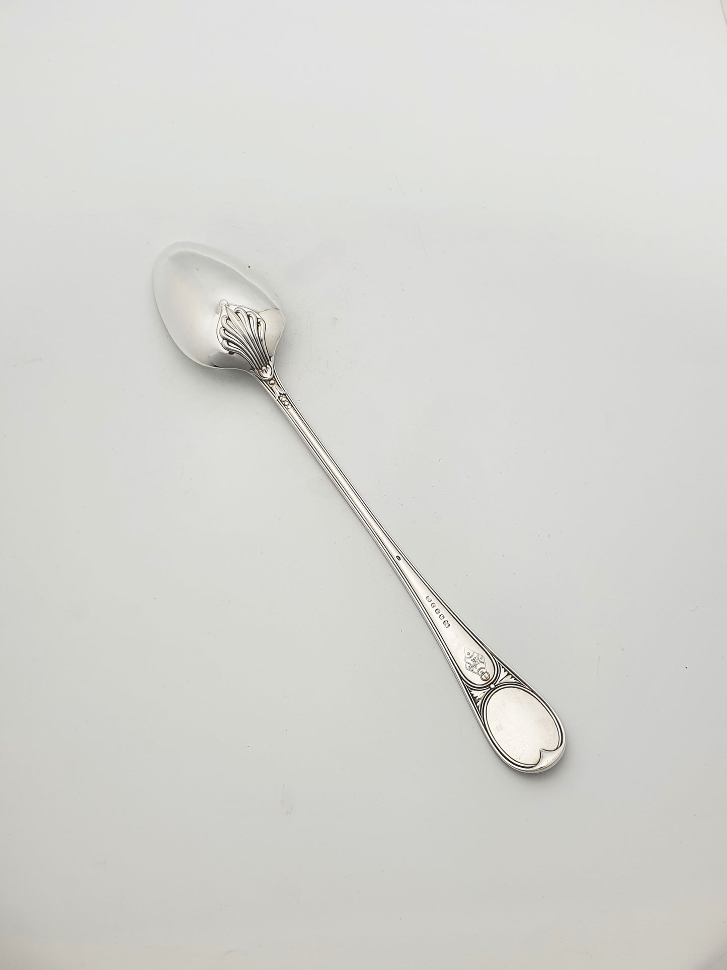 Large Antique Silver-Plated Basting Spoon – 1859