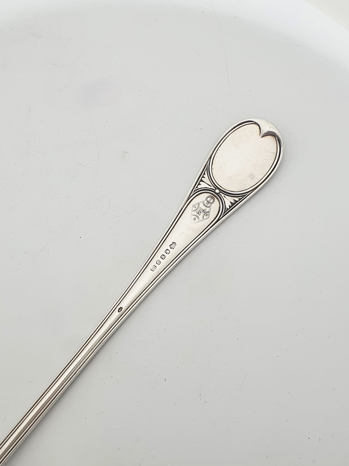 Large Antique Silver-Plated Basting Spoon – 1859
