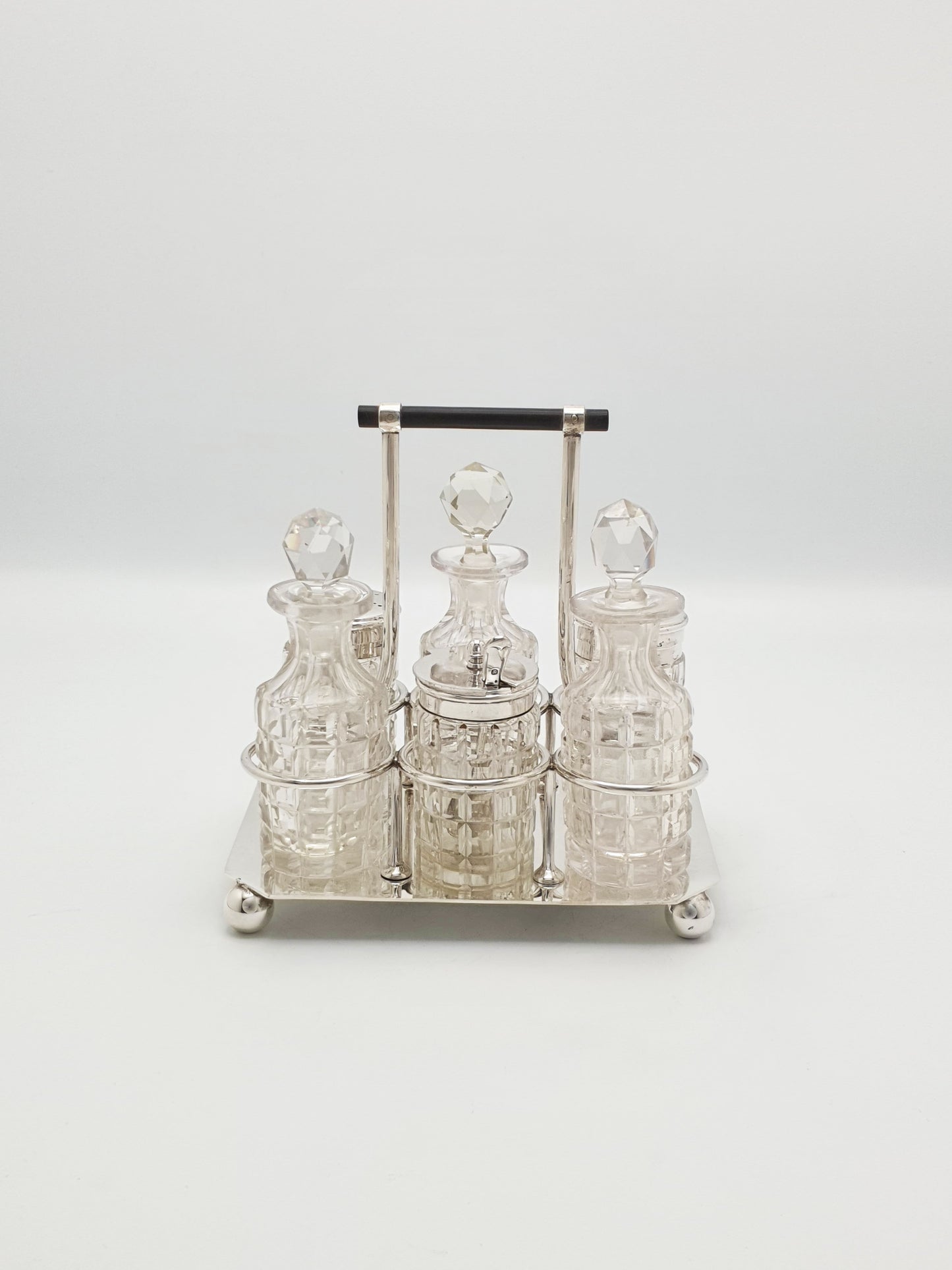 Fabulous Christopher Dresser Style 'Batchelor' 6 Bottle Cruet - circa 1890