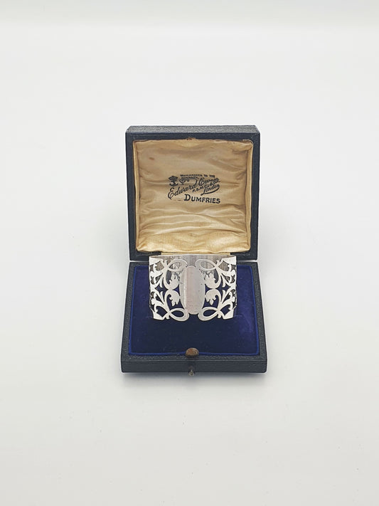 Elizabeth II Sterling Silver Pierced Napkin Ring - 1993