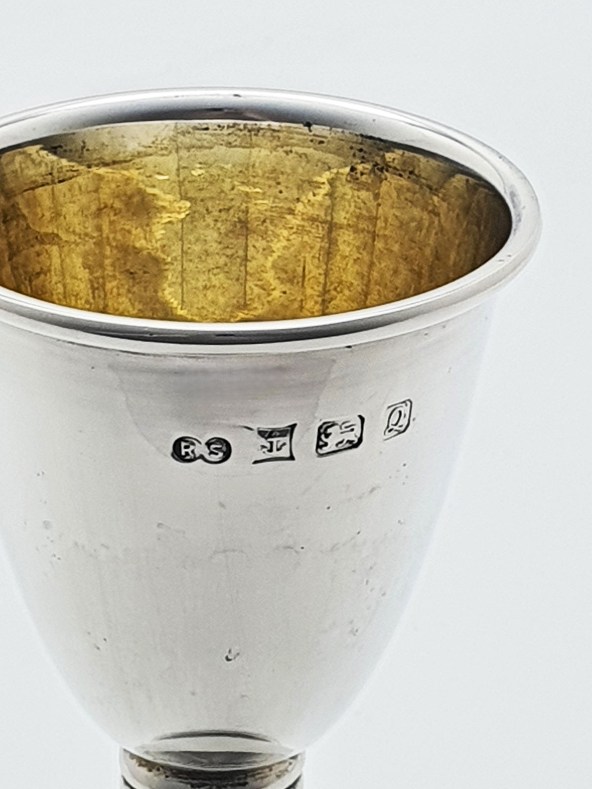 Nice Elizabeth II Sterling Silver Gilt Lined Double Spirit Measure – 1990