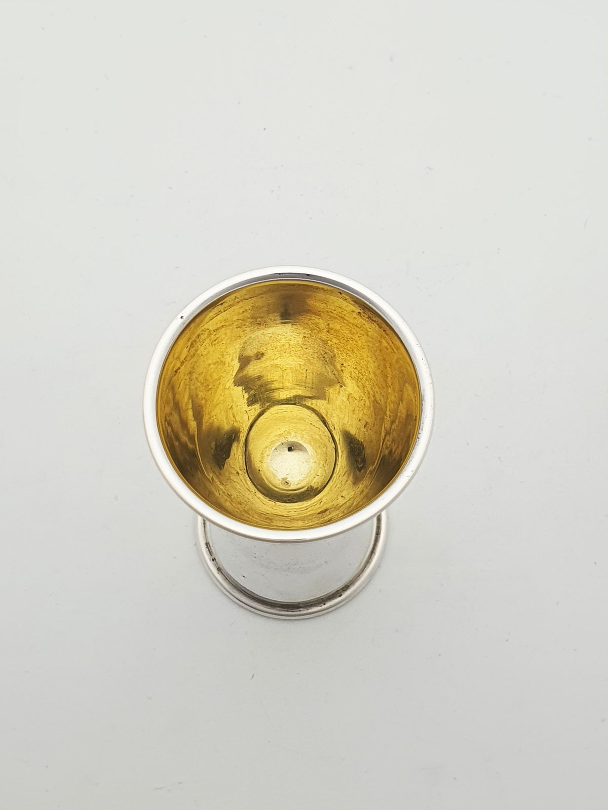 Nice Elizabeth II Sterling Silver Gilt Lined Double Spirit Measure – 1990