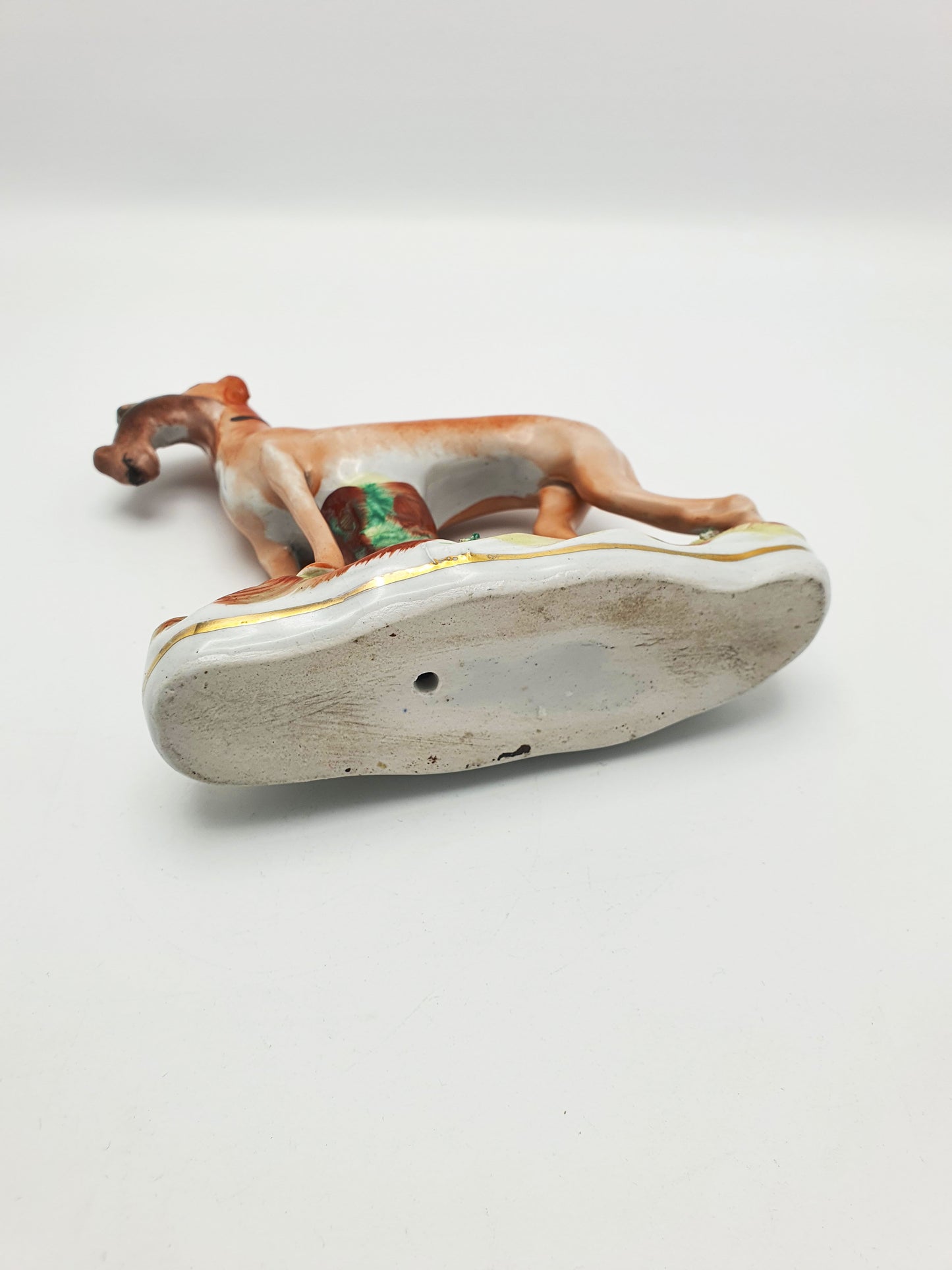 Nice Antique Staffordshire Greyhound with Hare Figurine – circa 1870