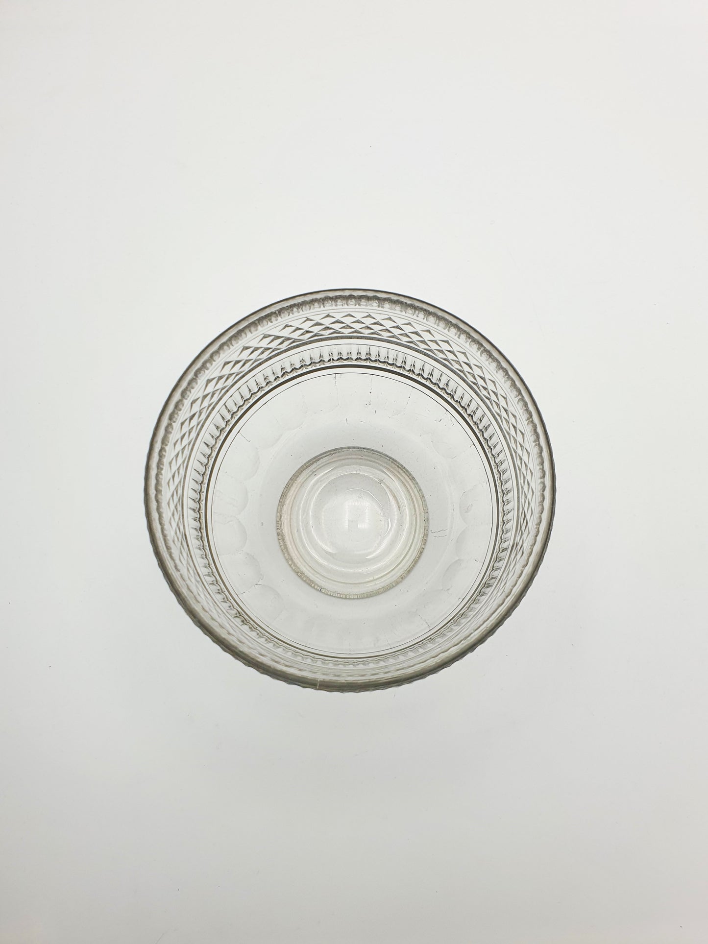 Large Antique Georgian Cut Glass Tea Mixing Bowl – circa 1800