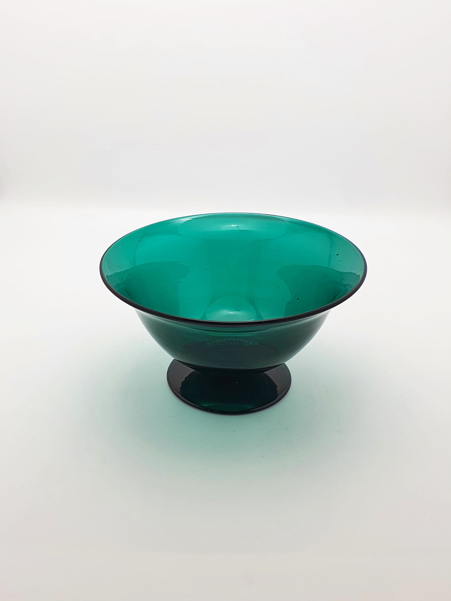 Nice Antique Georgian Emerald Green Glass Footed Bowl – circa 1820