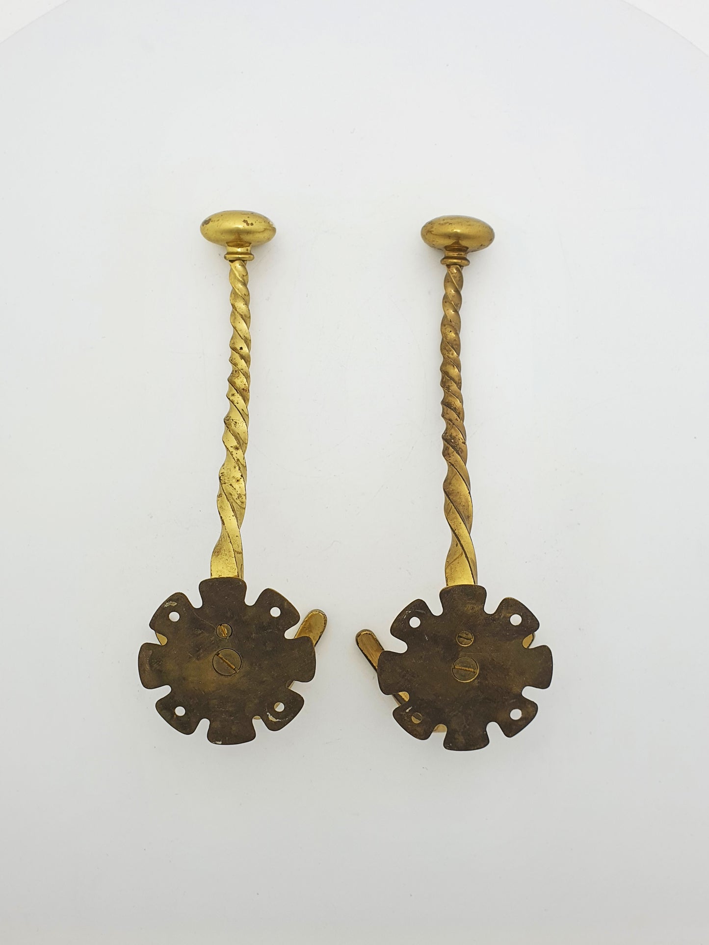 Lovely Pair of Antique Victorian Brass Coat Hooks – circa 1880
