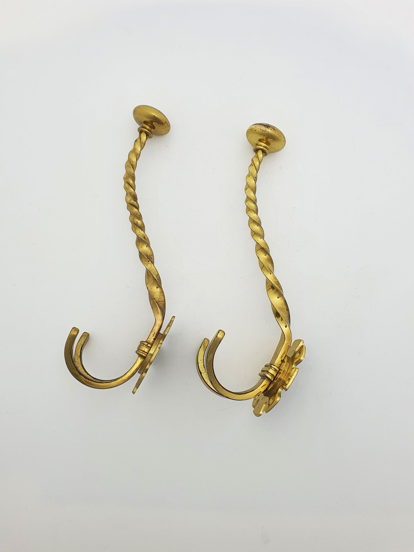 Lovely Pair of Antique Victorian Brass Coat Hooks – circa 1880