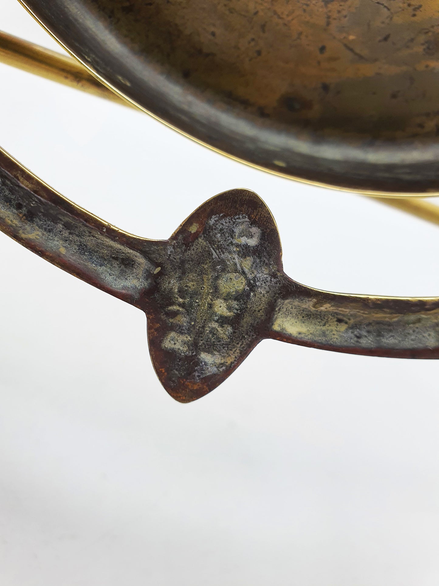 Large Art Nouveau Brass Dinner Gong with Striker – 1889